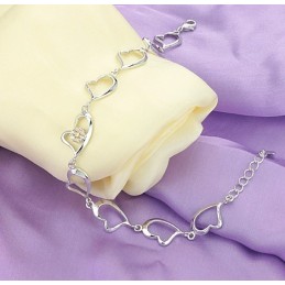 Weltweit Bekanntes Platiniertes Titanarmband Für Damen Mit Strass