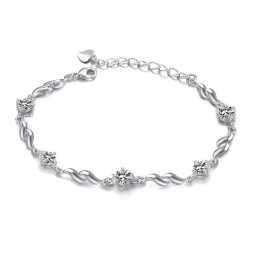 Zuverlässiger Ruf Weibliches Schönes Platin-Plattierungs-Titan-Armband