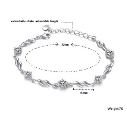 Zuverlässiger Ruf Weibliches Schönes Platin-Plattierungs-Titan-Armband