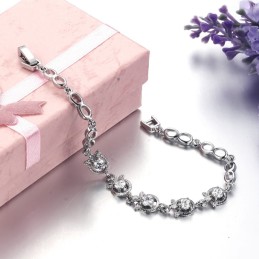 Qualität Und Quantität Gesichert Weibliche Kleeblatt Form Platin Platinierung Titan Armband