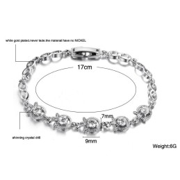 Qualität Und Quantität Gesichert Weibliche Kleeblatt Form Platin Platinierung Titan Armband