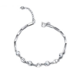 Die Königin Der Qualität Weibliche Platin Beschichtung Titan Armband Mit Strass