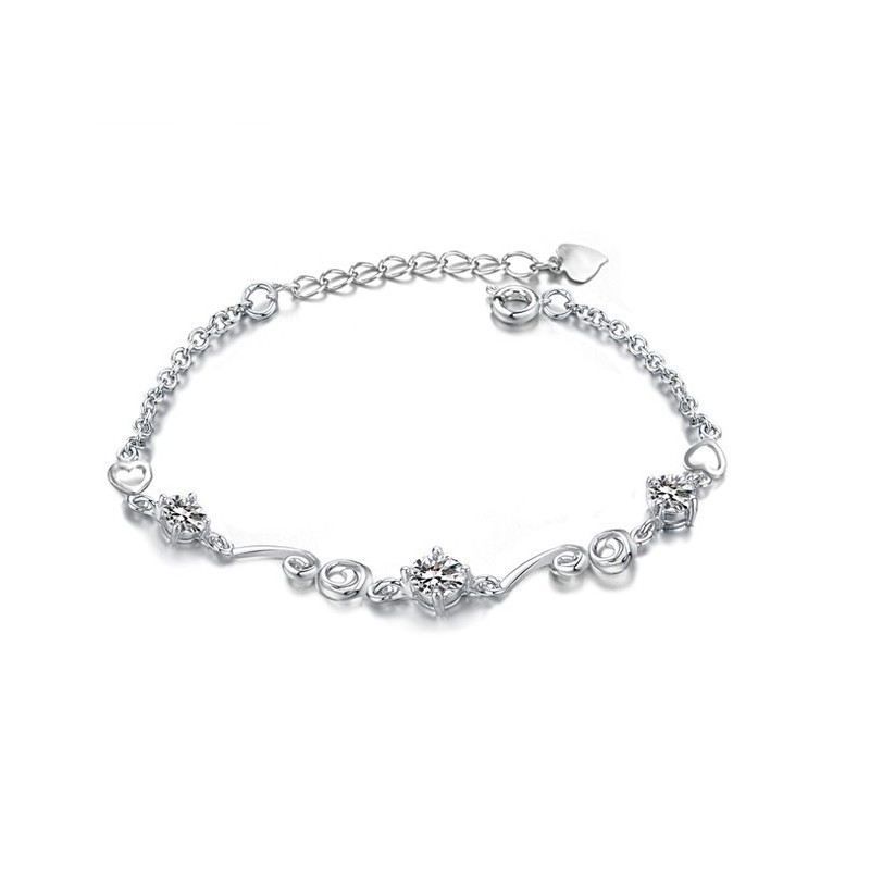 Stabile Qualität Weibliche Platin Beschichtung Titan Armband Mit Strass Stabile Qualität Weibliche Platin Beschichtung Titan Armband Mit Strass