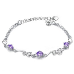 Stabile Qualität Weibliche Platin Beschichtung Titan Armband Mit Strass