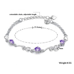 Stabile Qualität Weibliche Platin Beschichtung Titan Armband Mit Strass