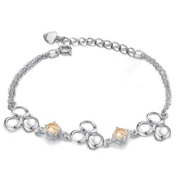 Qualität Und Quantität Gesichert Weibliche Platin Plating Titan Armband Mit Diamant