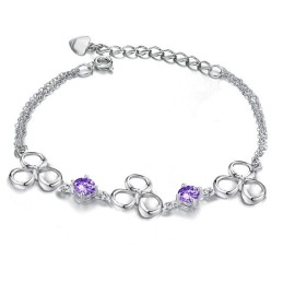 Qualität Und Quantität Gesichert Weibliche Platin Plating Titan Armband Mit Diamant