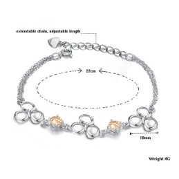 Qualität Und Quantität Gesichert Weibliche Platin Plating Titan Armband Mit Diamant