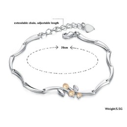 Weltweit Bekanntes Damenarmband Aus Platiniertem Titan Mit Diamant