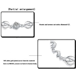 Langlebig Im Gebrauch Weibliches Delphin-Form-Platin-Titan-Armband Mit Diamant