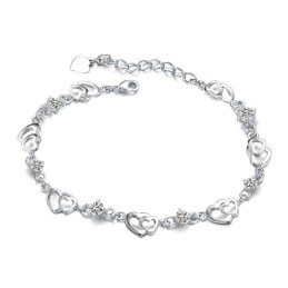 Langlebig Im Gebrauch Weibliches Platin-Titan-Armband Mit Diamant