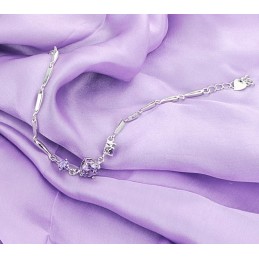Stabile Qualität Weibliche Lila Platin Beschichtung Titan Armband Mit Diamant