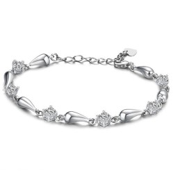 Qualität Und Quantität Gesichert Weibliche Platin Plating Titan Armband Mit Diamant
