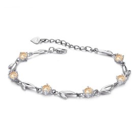 Komplett In Spezifikationen Weibliche Platin Beschichtung Titan Armband Mit Diamant