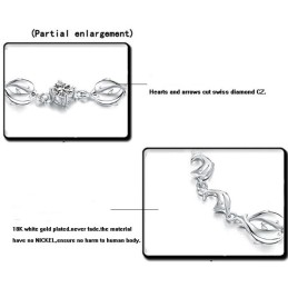 Zuverlässige Qualität Weibliche Delphin Form Platin Überzogene Titan Armband Mit Diamant