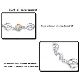 Zuverlässige Qualität Weibliche Delphin Form Platin Überzogene Titan Armband Mit Diamant