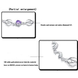 Zuverlässige Qualität Weibliche Delphin Form Platin Überzogene Titan Armband Mit Diamant