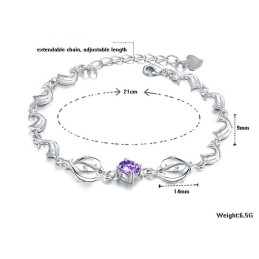 Zuverlässige Qualität Weibliche Delphin Form Platin Überzogene Titan Armband Mit Diamant