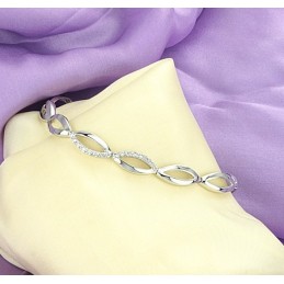 Die Königin Der Qualität Damen Platiniertes Titanarmband Mit Diamant