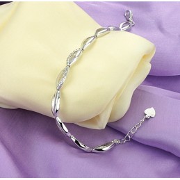 Die Königin Der Qualität Damen Platiniertes Titanarmband Mit Diamant