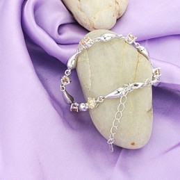 Ausgezeichnete Qualität Weibliche Wassertropfen  Beschichtung Titan Armband Mit Diamant