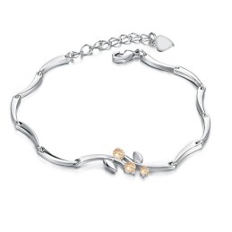 Qualität Und Quantität Gesichert Weibliche Platin Plating Titan Armband Mit Diamant