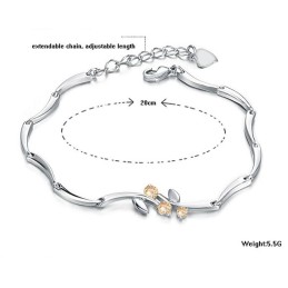 Qualität Und Quantität Gesichert Weibliche Platin Plating Titan Armband Mit Diamant