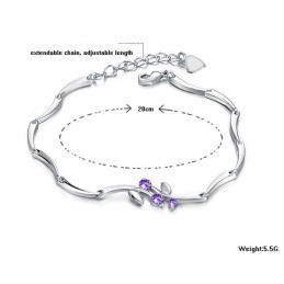 Qualität Und Quantität Gesichert Weibliche Platin Plating Titan Armband Mit Diamant