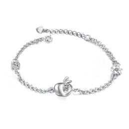 Komplett In Spezifikationen Weibliche Apfelform Platiniertes Titanarmband Mit Diamant