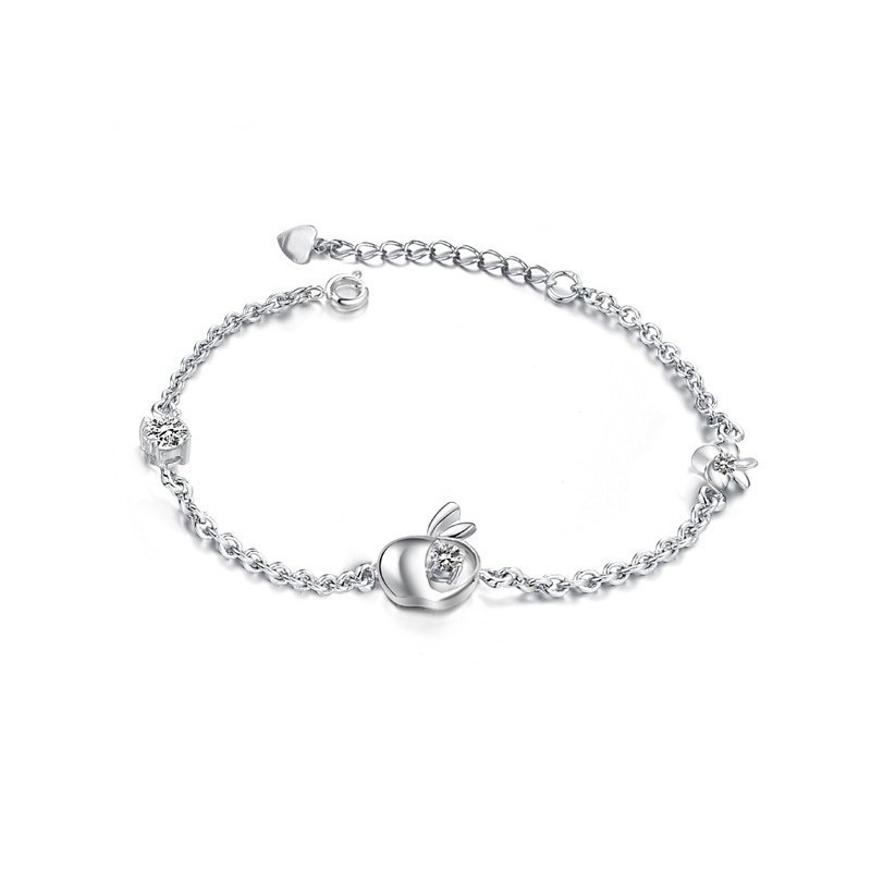 Komplett In Spezifikationen Weibliche Apfelform Platiniertes Titanarmband Mit Diamant Komplett In Spezifikationen Weibliche Apfelform Platiniertes Titanarmband Mit Diamant