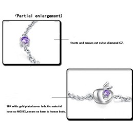 Komplett In Spezifikationen Weibliche Apfelform Platiniertes Titanarmband Mit Diamant