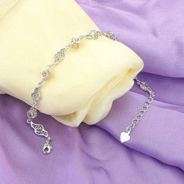 Hochwertiges Weibliches Hohles Platin-Titan-Armband Mit Diamant