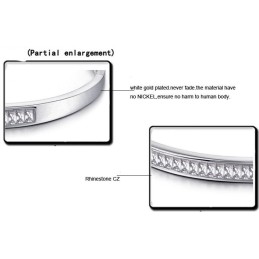 Zuverlässiger Qualitätsarmreif Aus Platiniertem Titan Für Damen, Allergiefrei, Mit Diamant