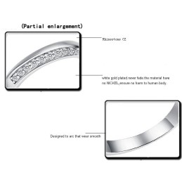 Weltweit Bekannter Platinierter Titanring Für Verliebte Mit Strass