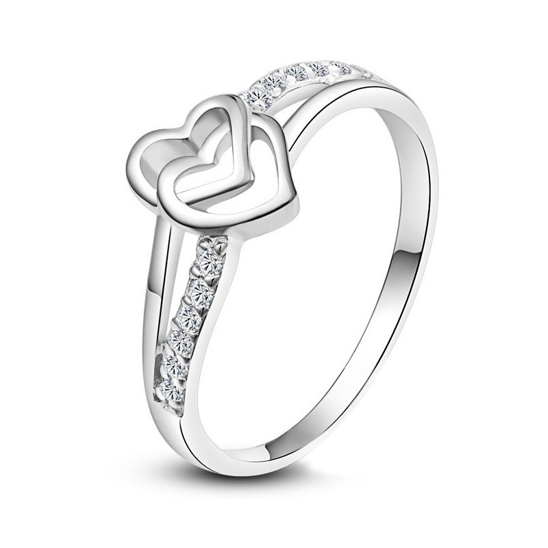 Ausgezeichnete Qualität Weiblicher Sweetheart Platinierter Titanring Ausgezeichnete Qualität Weiblicher Sweetheart Platinierter Titanring