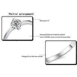 Qualität Und Quantität Gesichert Weibliche Platin Plating Titan Ring Mit Strass