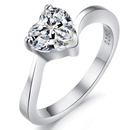 Die Königin Der Qualität Weibliche Sweetheart Platinierter Titanring Mit Strass