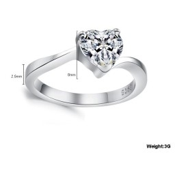 Die Königin Der Qualität Weibliche Sweetheart ierter Titanring Mit Strass