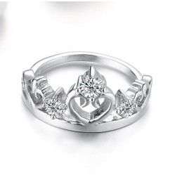 Weltweit Bekannter Platinierter Titanring Mit Strass