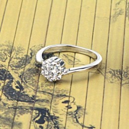 Qualität Und Quantität Gesichert Weibliche Platin Plating Titan Ring Mit Strass