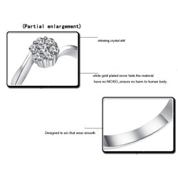 Qualität Und Quantität Gesichert Weibliche Platin Plating Titan Ring Mit Strass