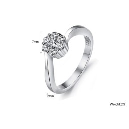 Qualität Und Quantität Gesichert Weibliche Platin Plating Titan Ring Mit Strass