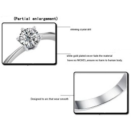 Qualität Und Quantität Gesichert Weibliche Platin Plating Titan Ring Mit Strass