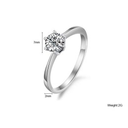 Qualität Und Quantität Gesichert Weibliche Platin Plating Titan Ring Mit Strass