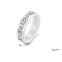 Die Königin Der Qualität Wolfram-Keramik-Ring Mit Strass