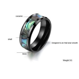 Qualität Und Quantität Garantiert Schwarzer Wolfram-Keramik-Muschelring