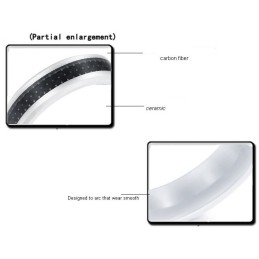Zuverlässiger Qualitätsring Aus Schwarzer Kohlefaser Und Wolframkeramik