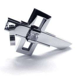 Now Style Herren Titan Kreuz Anhänger - Free Chian