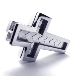 Mode Herren Titan Kreuz Anhänger - Free Chian