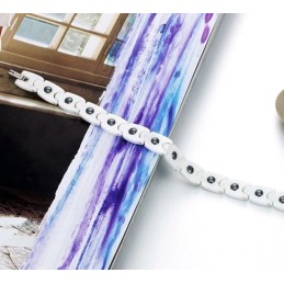 Qualität Und Quantität Gesichertes Weißes Wolfram-Keramik-Armband Mit Strass